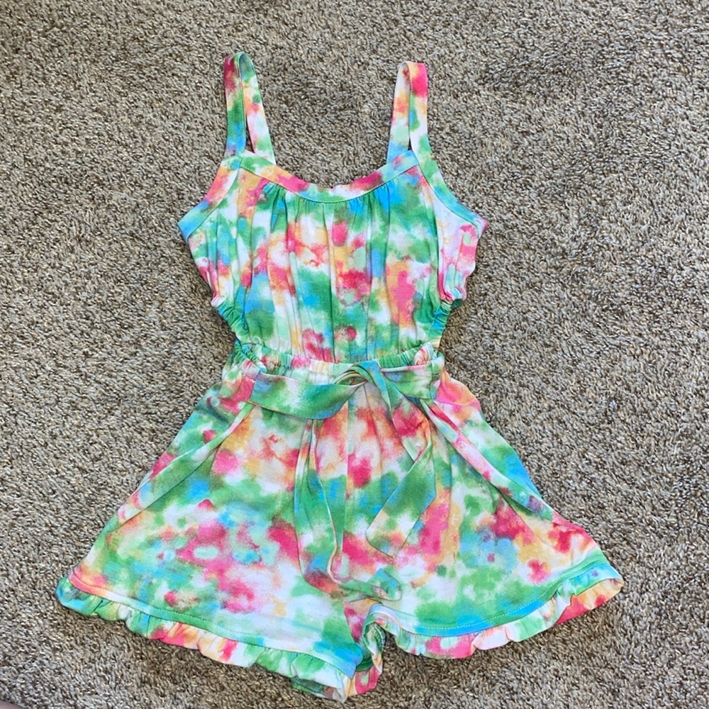 Bonnie Jean Girls Size 6 Tie Dye Romper